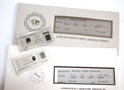 Lot 2483 - A loose certificated sapphire from The...