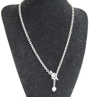 Lot 2454 - A contemporary 9ct white gold chain link...