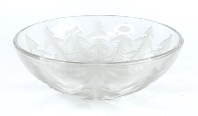 Lot 56 - A 1920s Lalique 'Dandelion' pattern moulded...