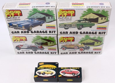 Lot 2063 - LINDBERG HO scale, Car & (Double Garage)...