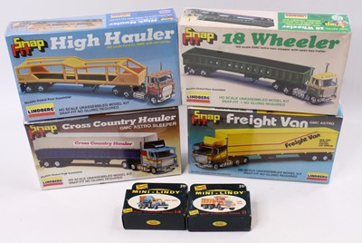 Lot 2064 - LINDBERG HO scale, Truck ‘n Trailer series...