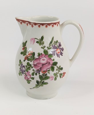 Lot 2091 - A Lowestoft porcelain sparrowbeak jug, circa...