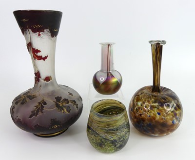 Lot 45 - A decorative cameo glass vase, of lower...
