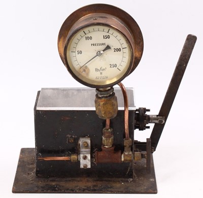 Lot 10 - A homemade auxiliary hand-operated steam water...