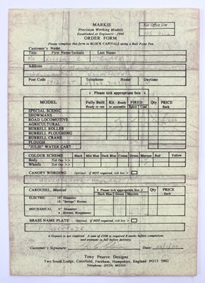 Lot 21 - Markie 1/10th scale kit built model of a...