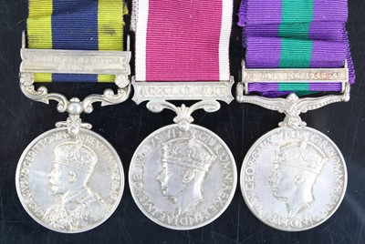 Lot 3063 - A group of three medals to include an India...