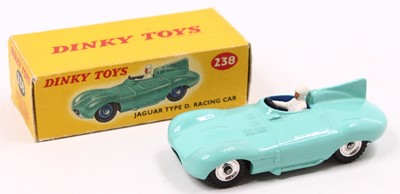 Lot 1001 - A Dinky Toys 238 Jaguar D. Type Racing Car in...