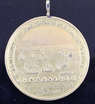Lot 3075 - A Davison's Nile Medal (1798) in gilt bronze,...