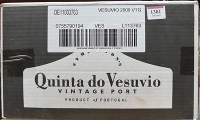 Lot 1381 - Quinta do Vesuvio vintage port, 2009, six...
