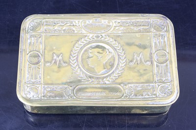 Lot 3294 - A WW I Princess Mary Christmas gift tin.