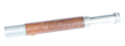 Lot 3259 - A WW II leather clad single drawer telescope...