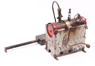 Lot 36 - Scratchbuilt spirit fired horizontal boiler,...