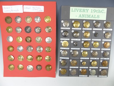 Lot 702 - A large collection of Livery buttons (Animals),...
