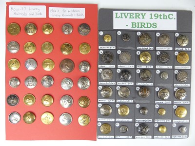 Lot 767 - A Livery buttons (Animals & Birds), A large...