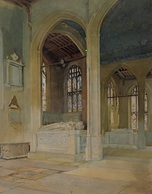 Lot 1336 - Rose Mead (1868-1946) - The Crypt of St Mary's...