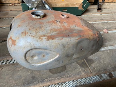 Lot 4037 - A Triumph fuel tank, circa 1960s, blue painted;...
