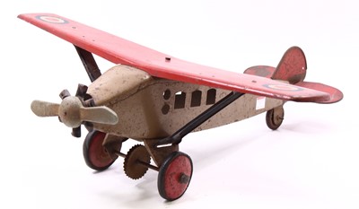 Lot 1968 - A Triang Toys large pressed steel aircraft...