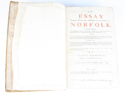Lot 2008 - Blomefield, Francis: An Essay Towards a...