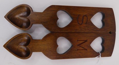 Lot 41 - A modern wall hanging Welsh love spoon, h.26cm