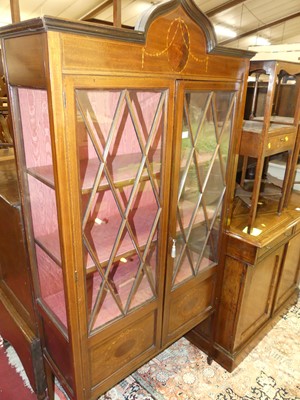 Lot 1436 - An Edwardian mahogany, satinwood inlaid and...