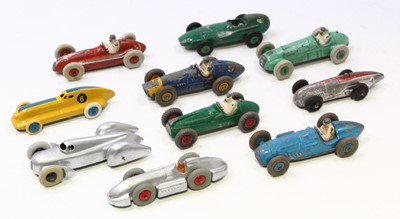 Lot 1379 - A Dinky Toys group of ten racing diecast loose...