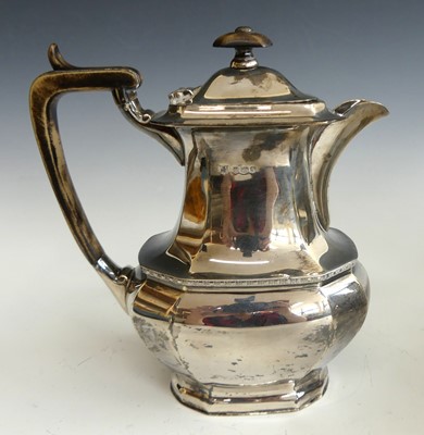 Lot 147 - An Art Deco style silver five-piece tea and...