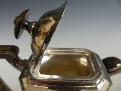 Lot 147 - An Art Deco style silver five-piece tea and...
