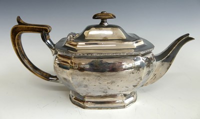 Lot 147 - An Art Deco style silver five-piece tea and...