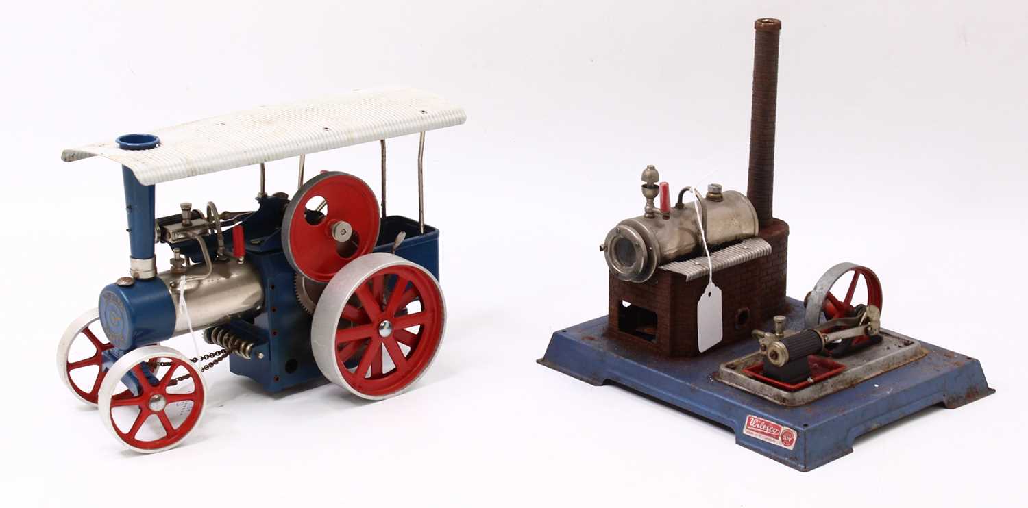 Lot 18 - Two Wilesco steam engines to include a Wilesco...