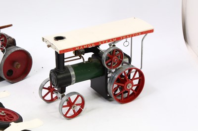 Lot 9 - A group of three Mamod steam engines to...