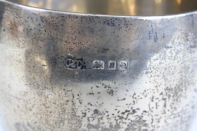 Lot 535 - A George V silver trophy goblet, of plain...