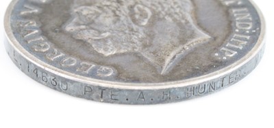 Lot 514 - A WW I British War medal, naming L. 14630 PTE....