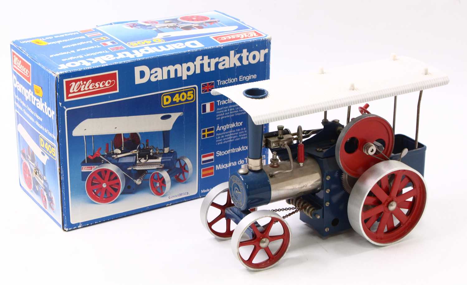 Lot 5 - A Wilesco D405 traction engine comprising of...