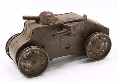 Lot 1966 - Tri-ang tinplate string wind up and clockwork...