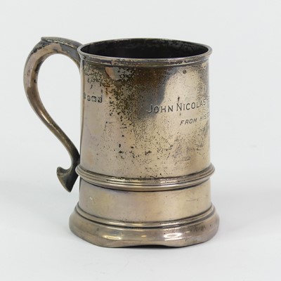 Lot 409 - A George V silver christening mug, of...