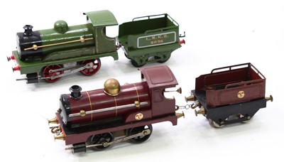 Lot 140 - Two No.0 Hornby 0-4-0 clockwork locos &...