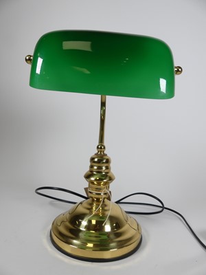 Lot 4 - An early 20th century style banker's desk lamp,...