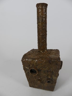 Lot 34 - A mid-20th century painted metal vase having a...