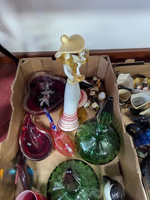 Lot 95 - A collection of coloured glassware, to include...