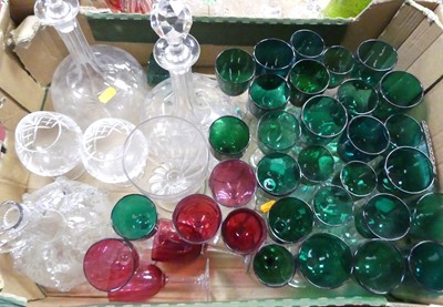 Lot 588 - A collection of glassware, to include a pair...