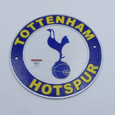 Lot 563 - A painted cast iron Tottenham Hotspur football...