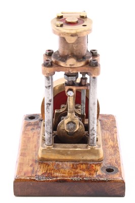 Lot 35 - A scratchbuilt miniature stationary vertical...