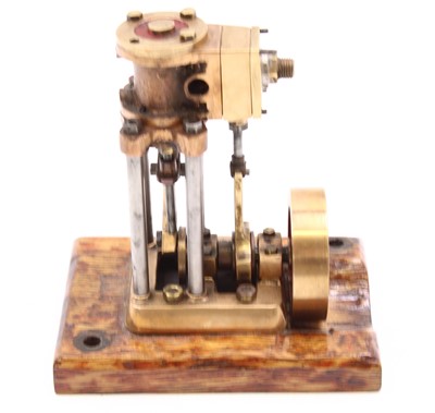 Lot 35 - A scratchbuilt miniature stationary vertical...