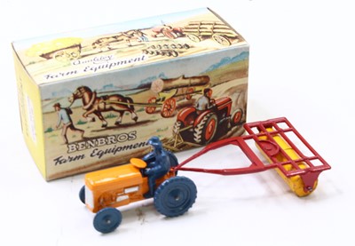 Lot 933 - A Benbros lead hollow cast boxed farm tractor...