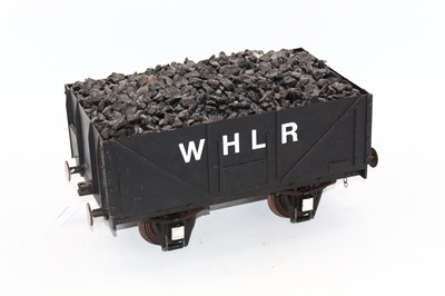Lot 50 - A 5 inch gauge WHLR open metal coal wagon,...