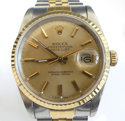 Lot 2392 - A gents bi-metal Rolex Oyster Perpetual...