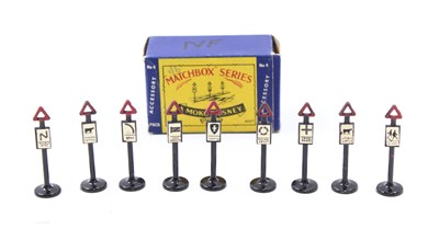Lot 1668 - A Matchbox No. 4 road signs accessory pack,...