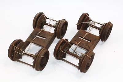 Lot 83 - A pair of 5" gauge wheel bogies (a/f)