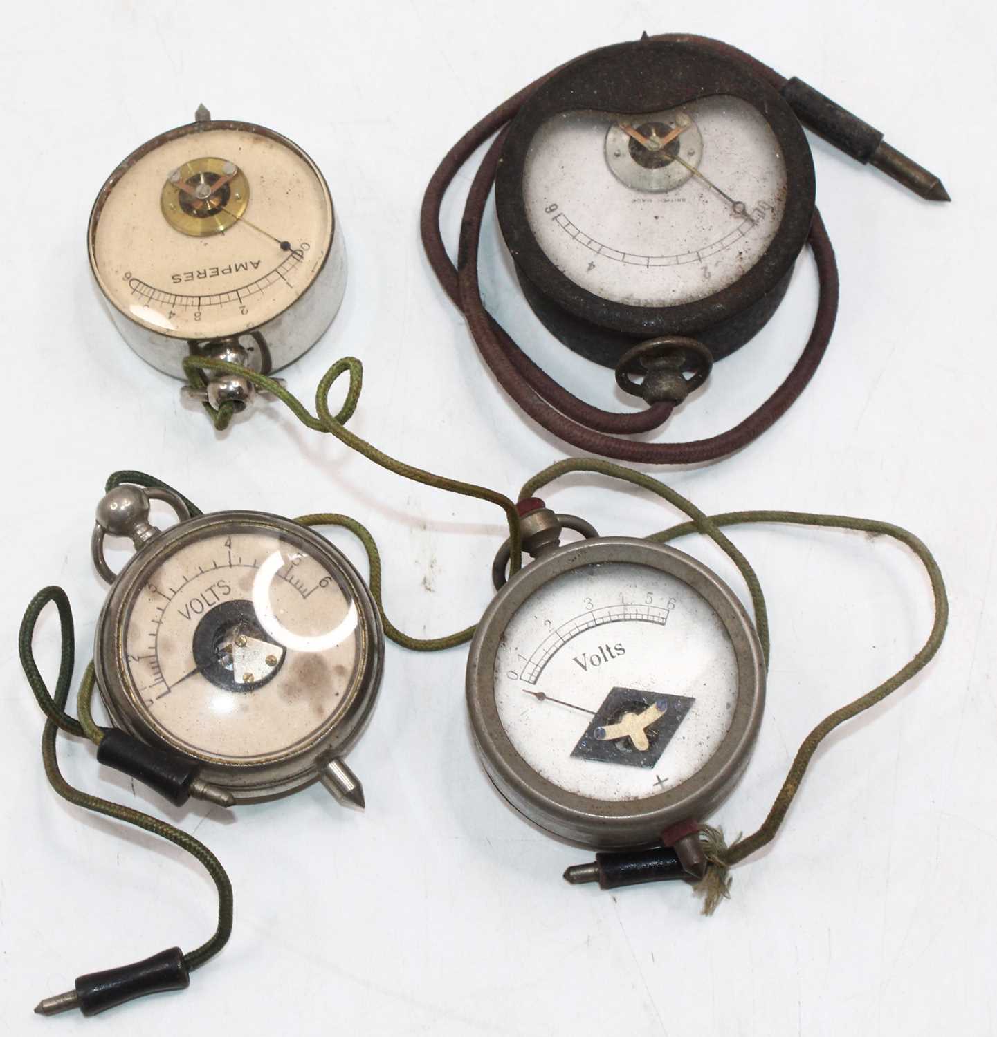 Lot 88 - One tray containing four various voltmeter and...