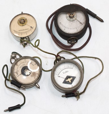 Lot 88 - One tray containing four various voltmeter and...